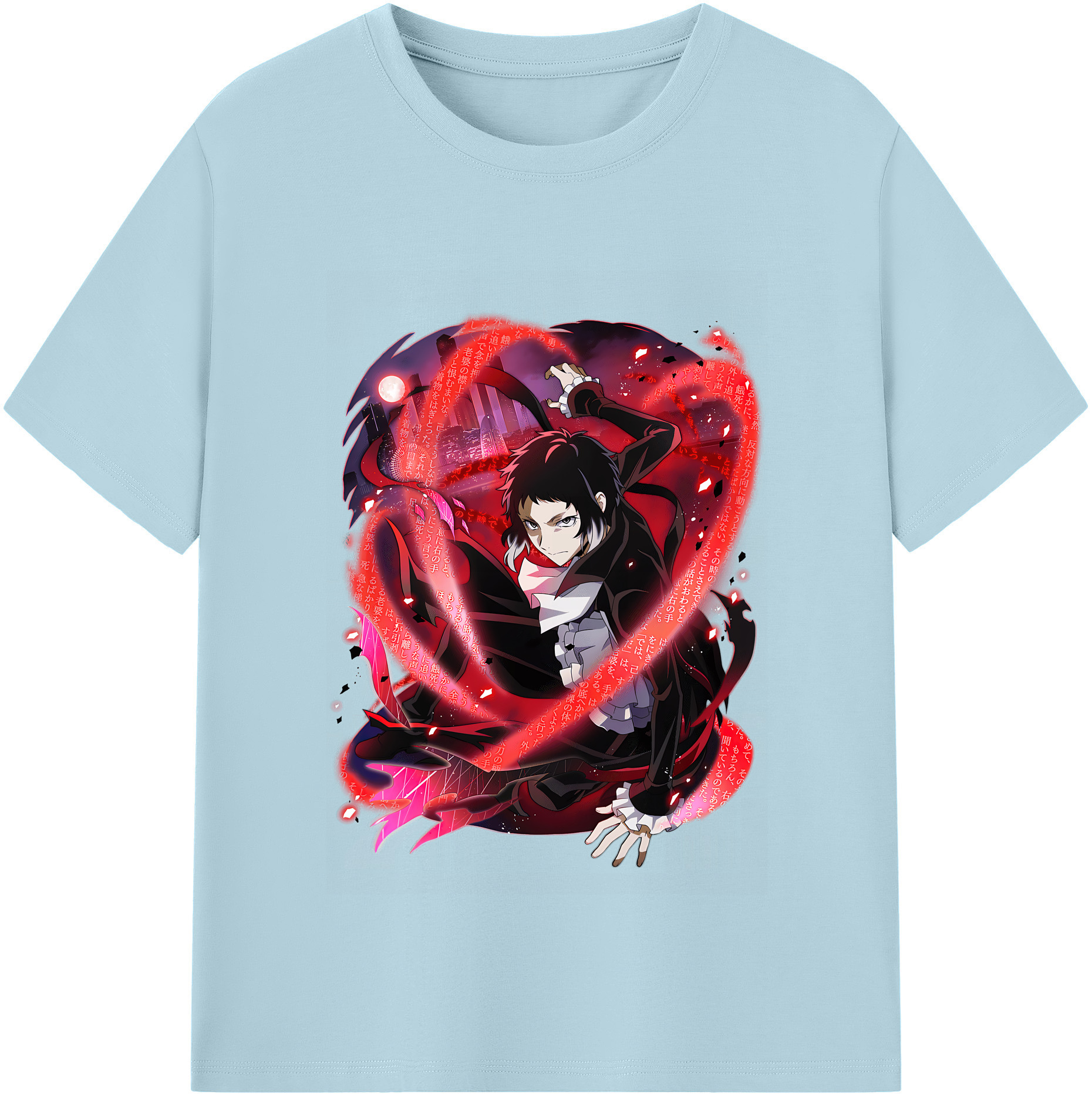（画像用） 文豪ストレイドッグス Bungo Stray Dogs 綿100％半袖Tシャツ（フロントプリント）